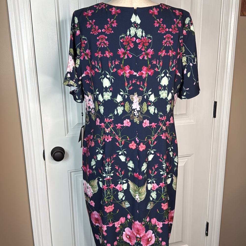 Adrianna Papell - Short Sleeve Knee Length Casual Dress Sz 16W - Picture 7 of 12